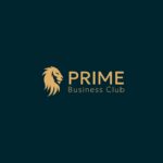 Prime Business Clubi lõvilogoga embleem tumedal taustal