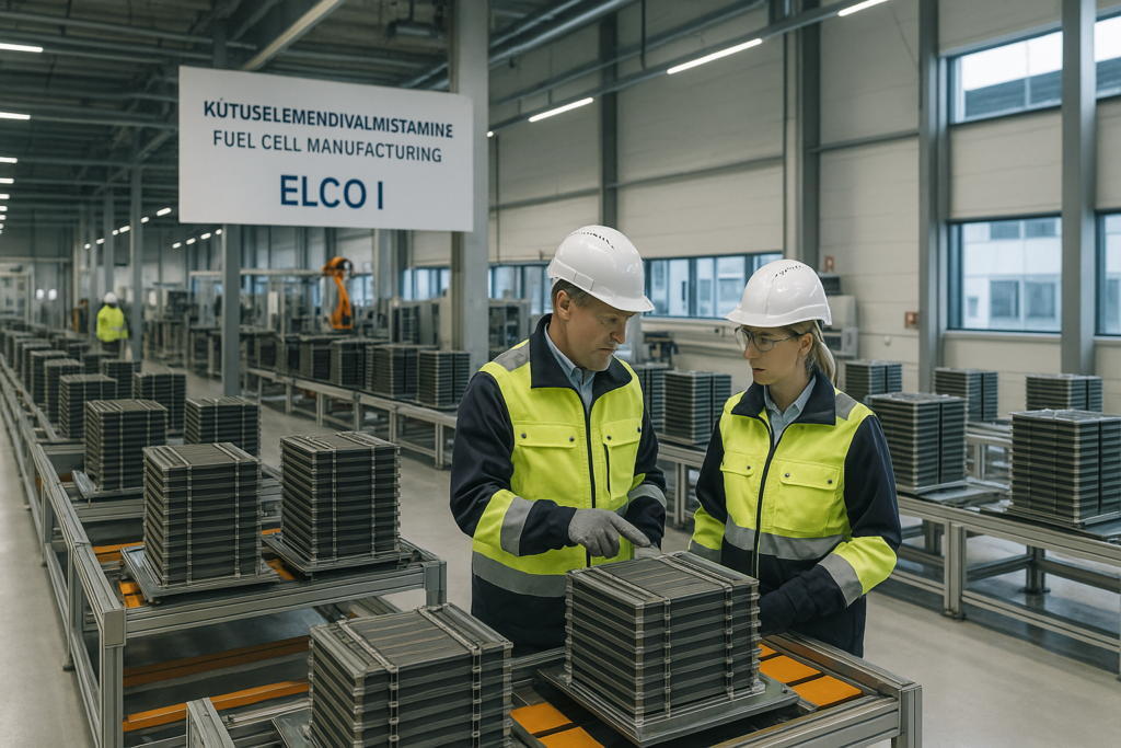 Elcogen ELCO I, kütuseelementide tootmine Eestis, SOFC/SOEC-pinud konveieril, tööstusautomaatika