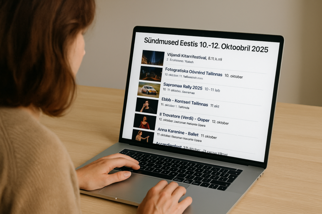 7 põnevat sündmust Eestis 10.–12. oktoobril 2025