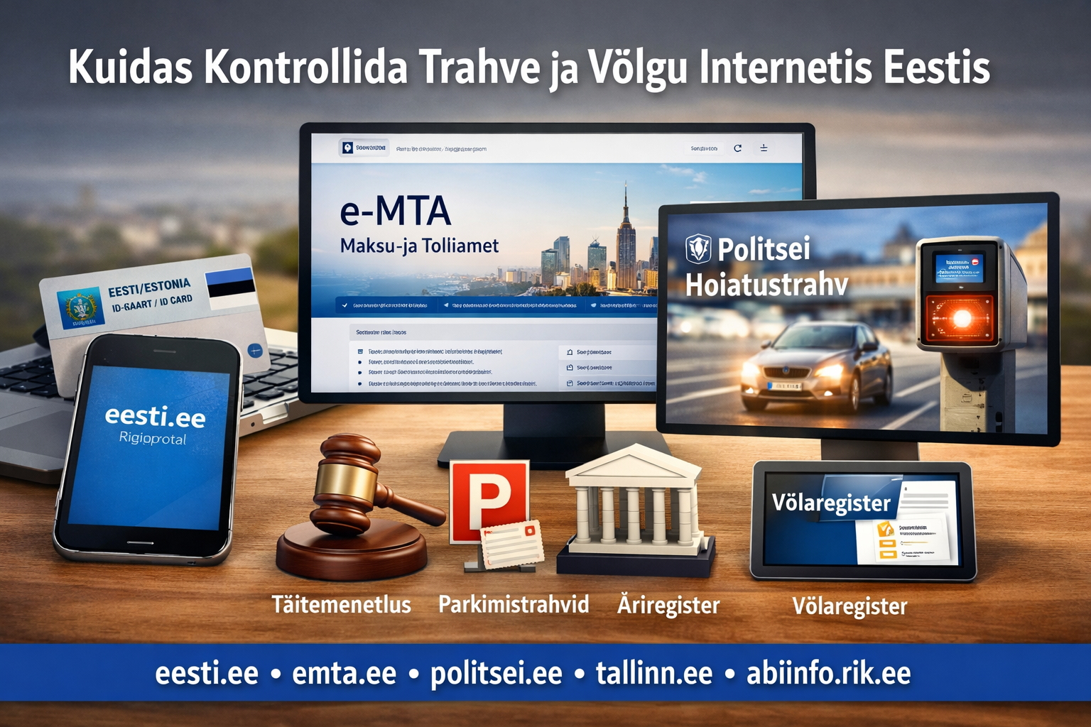 Kuidas ja kus kontrollida trahve ja riigivõlgu internetis Eestis — täielik praktiline juhend ametlike linkidega