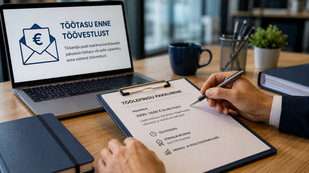 Töötasu enne töövestlust: mis muutus Eestis 13. juulil 2026?