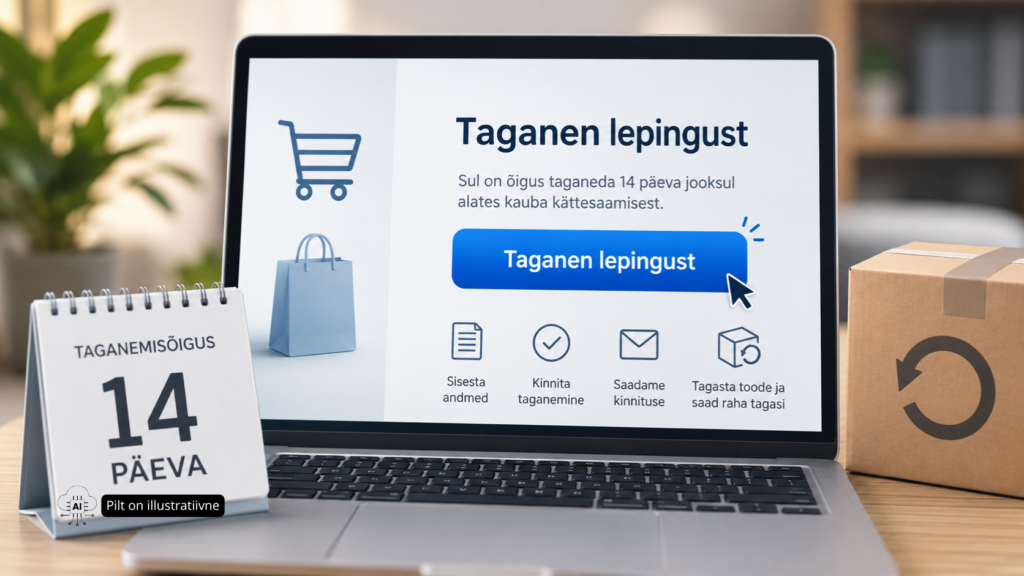 E-poele tuleb kohustuslik taganemisnupp: mida peab ettevõtja enne 1. septembrit 2026 muutma?